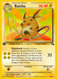 Raichu 29/62 — Fossil