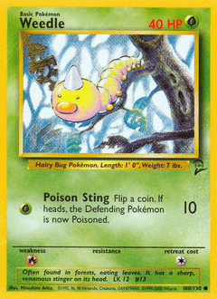 Weedle 100/130 — Base Set 2