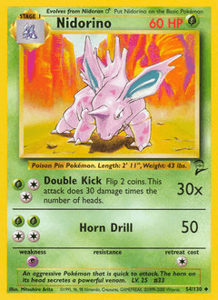 Nidorino 54/130 — Base Set 2