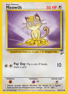 Meowth 80/130 — Base Set 2