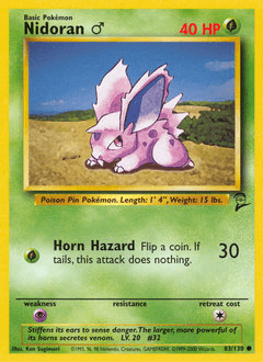 Nidoran ♂ 83/130 — Base Set 2
