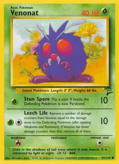 Venonat 97/130 — Base Set 2