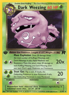 Dark Weezing 31/82 — Team Rocket