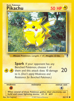 Pikachu 86/110 — Legendary Collection