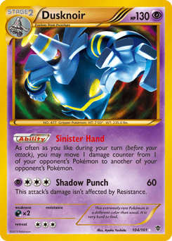 Dusknoir 104/101 — Plasma Blast