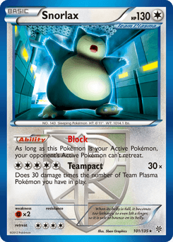 Snorlax 101/135 — Plasma Storm