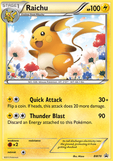 Raichu BW78/101 — BW Black Star Promos