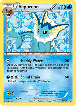 Vaporeon BW89/101 — BW Black Star Promos