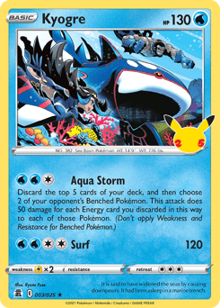 Kyogre 3/25 — Celebrations