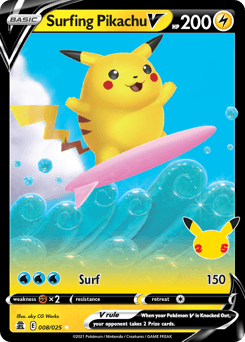 Surfing Pikachu V 8/25 — Celebrations