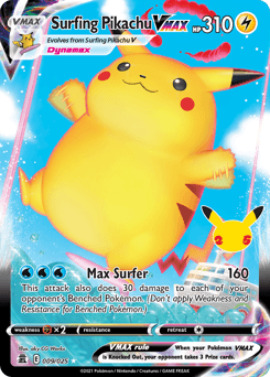 Surfing Pikachu VMAX 9/25 — Celebrations