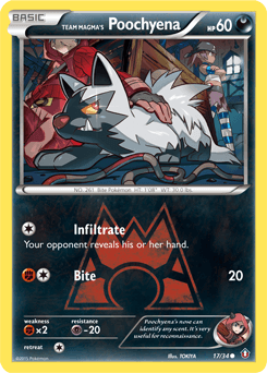 Team Magma's Poochyena 17/34 — Double Crisis
