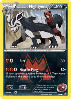Team Magma's Mightyena 19/34 — Double Crisis