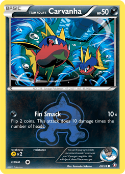 Team Aqua's Carvanha 20/34 — Double Crisis
