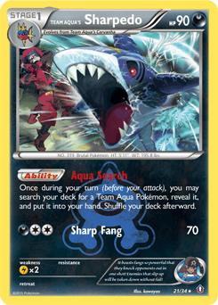Team Aqua's Sharpedo 21/34 — Double Crisis