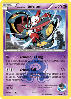 Team Aqua's Seviper 9/34 — Double Crisis