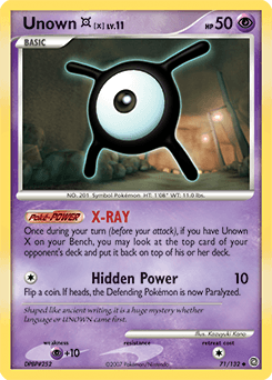 Unown [X] 71/132 — Secret Wonders