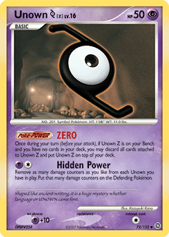 Unown [Z] 72/132 — Secret Wonders
