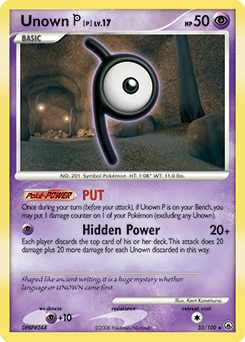 Unown [P] 33/100 — Majestic Dawn