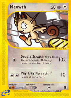 Meowth 121/165 — Expedition Base Set