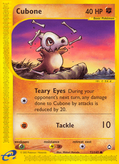 Cubone 72/147 — Aquapolis