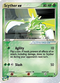 Scyther ex 102/109 — Ruby & Sapphire
