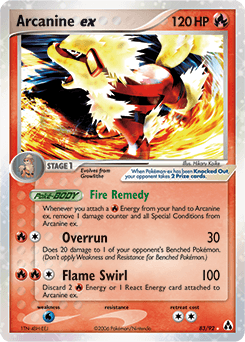 Arcanine ex 83/92 — Legend Maker