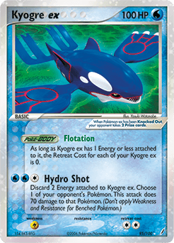 Kyogre ex 95/100 — Crystal Guardians