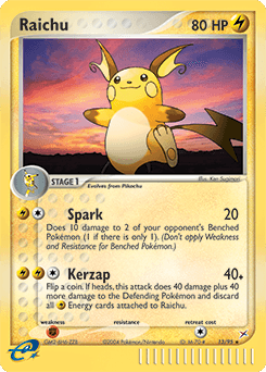 Raichu 13/95 — Team Magma vs Team Aqua