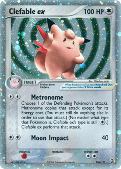 Clefable ex 106/112 — FireRed & LeafGreen
