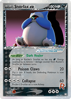 Rocket's Snorlax ex 104/109 — Team Rocket Returns