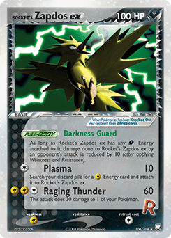 Rocket's Zapdos ex 106/109 — Team Rocket Returns
