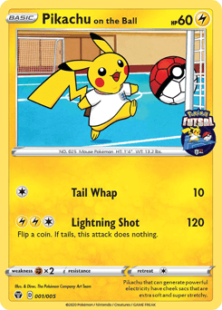 Pikachu on the Ball 1/5 — Pokémon Futsal Collection