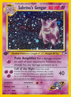 Sabrina's Gengar 14/132 — Gym Heroes