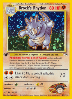 Brock's Rhydon 2/132 — Gym Heroes
