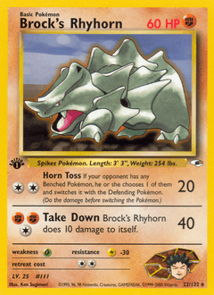 Brock's Rhyhorn 22/132 — Gym Heroes