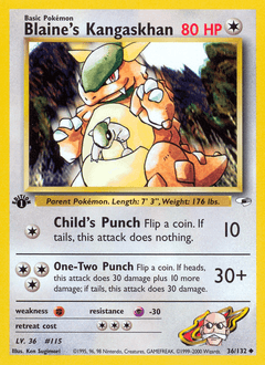 Blaine's Kangaskhan 36/132 — Gym Heroes