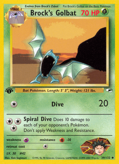 Brock's Golbat 39/132 — Gym Heroes