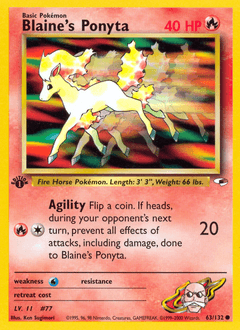 Blaine's Ponyta 63/132 — Gym Heroes