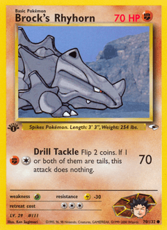 Brock's Rhyhorn 70/132 — Gym Heroes