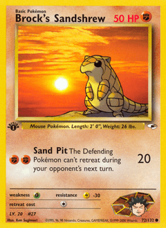 Brock's Sandshrew 72/132 — Gym Heroes
