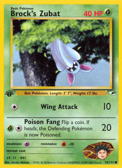 Brock's Zubat 74/132 — Gym Heroes