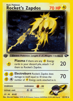Rocket's Zapdos 15/132 — Gym Challenge