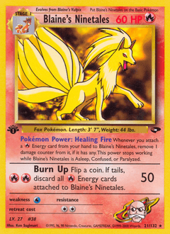 Blaine's Ninetales 21/132 — Gym Challenge