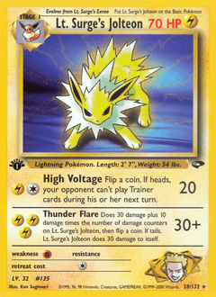 Lt. Surge's Jolteon 28/132 — Gym Challenge