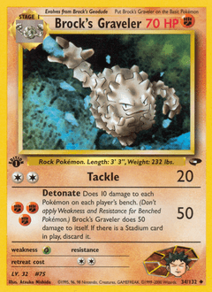 Brock's Graveler 34/132 — Gym Challenge