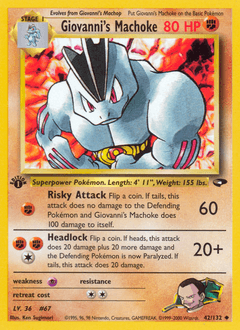 Giovanni's Machoke 42/132 — Gym Challenge