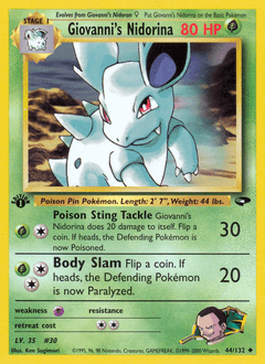 Giovanni's Nidorina 44/132 — Gym Challenge