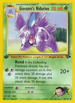 Giovanni's Nidorino 45/132 — Gym Challenge
