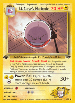 Lt. Surge's Electrode 52/132 — Gym Challenge